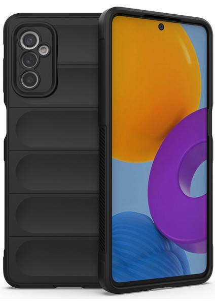 Samsung Galaxy M52 Için 5g Tpu Şok Geçirmez Anti-Slip Telefon Kılıfı Kesin Kesim Kamera Koruma Guardian-Black (Yurt Dışından)