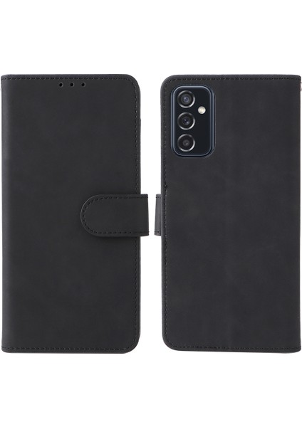 Stand Özellik Samsung Galaxy M52 5g-Black Için El Kayışı ile Deri Touch Koruyucu Telefon Kapağı Cüzdan Deri Kılıf (Yurt Dışından)