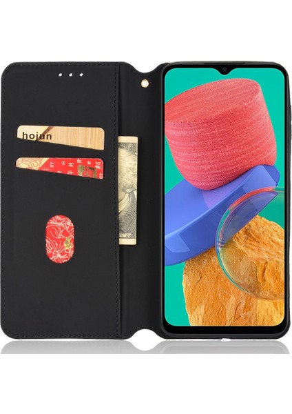 Samsung Galaxy M33 5g (Global Versiyon), Pu Deri Stand Manyetik Otomatik Kapatma Cüzdan Telefon Kapak Silver (Yurt Dışından) fiyatları
