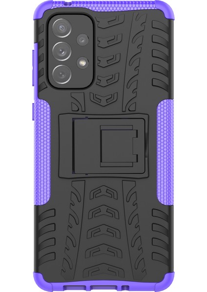Samsung Galaxy A73 5g Sağlam Lastik Dokusu Kickstand Cover Yumuşak Tpu+Sert Pc Telefon Vaka Doğru (Yurt Dışından) fiyatları