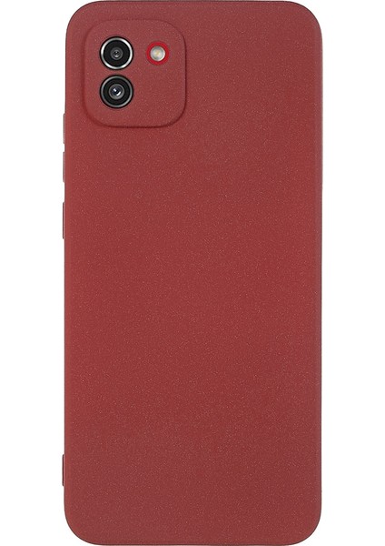 Samsung Galaxy A03 Için (164.2 x 75.9 x 9.1mm) Damla Geçirmez Yumuşak Tpu Telefon Kasası Çift Taraflı Mat Cep Telefonu Arka Kapak Kırmızısı (Yurt Dışından)