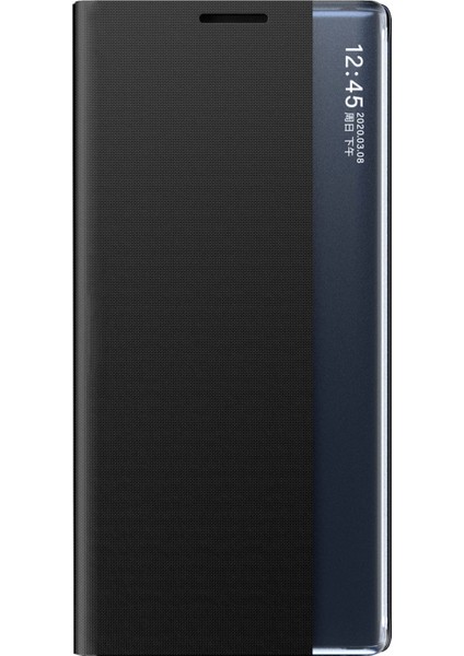 Samsung Galaxy S22 Için 5g Stand Folio Flip Cover Pu Derisi Otomatik Absorlanmış Telefon Kılıfı View Window-Black (Yurt Dışından) fiyatları