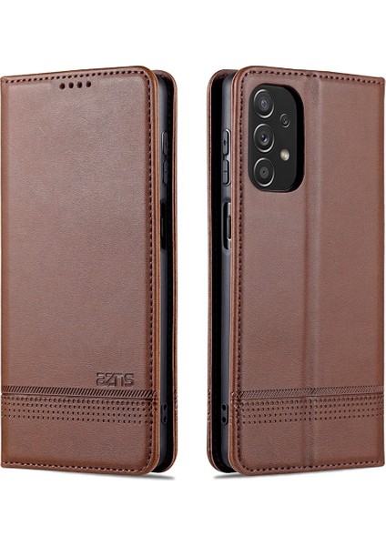 Samsung Galaxy A23 4g/5g Için Cüzdan Telefon Kılıfı (Global Versiyon) Pu Deri Folio Flip Cover Manyetik Kapak Dokulu Telefon Koruyucusu Stand-Coffee ile (Yurt Dışından)