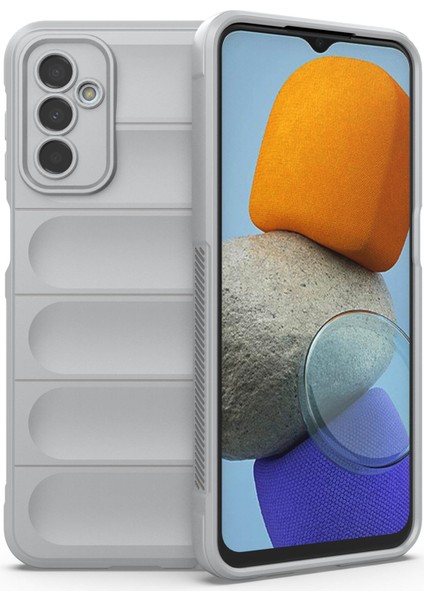 Samsung Galaxy F23 Için 5G/M23 5g Koruyucu Koruyucu Koruma Koruyucu Koruma Anti-Fall Şok Geçirmez Geri Kabuk Esnek Tpu Telefon Kapak Işık Gri (Yurt Dışından)