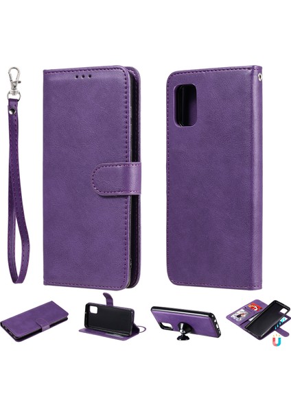 Samsung Galaxy A31-PURPLE Için Soyunabilen 2'si Bir Arayla Cüzdan Deri Kılıf (Yurt Dışından)
