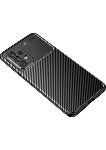 Samsung Galaxy A53 5g Karbon Fiber Dokusu Yumuşak Tpu Şok Geçirmez Anti-Parmak Izi Case-Black (Yurt Dışından)