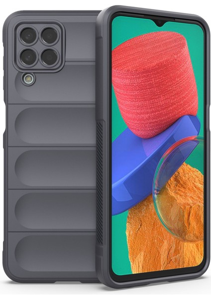 Samsung Galaxy M33 5g (Global Versiyon) Sağlam Yumuşak Tpu Arka Kapak Karşıtı Anti-Fall Cep Telefonu Case-Dark Gray (Yurt Dışından)