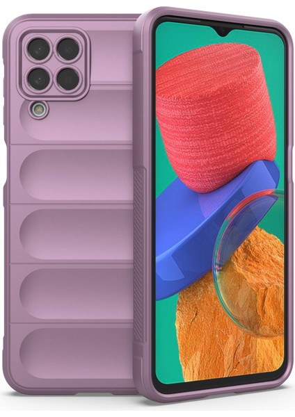 Samsung Galaxy M33 5g (Global Versiyon) Sağlam Yumuşak Tpu Arka Kapak Anti-Fall Mobil Telefon Vaka Light Mor (Yurt Dışından)