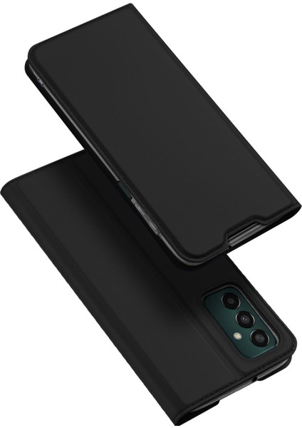 Samsung Galaxy M13 4g Tamamen Sarılmış Deri Kasa, Kart Tutucusu Stand Flip Telefon Shell-Black Için Skin Pro Serisi (Yurt Dışından)