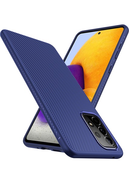 Jazz Serisi Twill Texture Tpu Samsung Galaxy A73 5g Için Telefon Kılıfı, Anti-Cratch Yumuşak Cilt Kamera Koruması Arka Kapak Mavisi Yükseltilmiş (Yurt Dışından) fiyatları