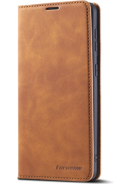Serisi Yumuşak Tpu Iç Kasa Samsung Galaxy S22+5G-BROWN Için Cüzdan Standı ile Cilt Touch Pu Deri Kapak (Yurt Dışından)