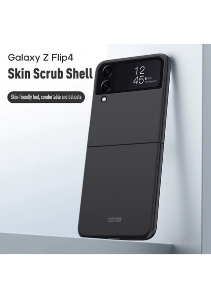 Samsung Galaxy Z Flip4 Için 5g Çizgiye Dönüş Anti Anti Tele Kılıfı Cilt Dokunma Sert Pc Mat Duygu Geri Kapak-Dark Yeşil (Yurt Dışından)