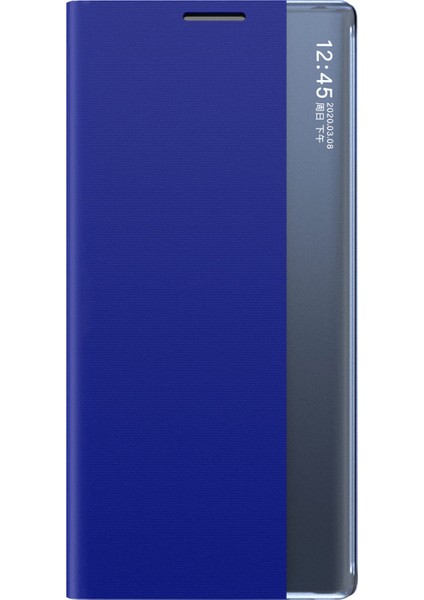 Samsung Galaxy S22 Için 5g Stand Folio Flip Cover Pu Derisi Otomatik Absorbed Telefon Kılıfı Pencere-Mavi Görünümlü (Yurt Dışından) fiyatları