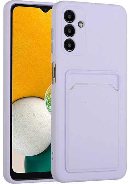 Samsung Galaxy A13 5G/A04S 4g (164.7 x 76.7 x 9.1 Mm) Kamera Lens Koruması Şok Geçirmez Tpu Kart Tutucu-Işıklı Mor ile Kaymaz Telefon Kasası (Yurt Dışından)