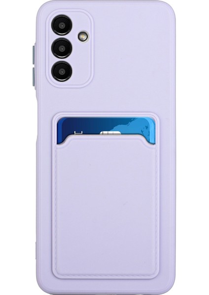 Samsung Galaxy A13 5G/A04S 4g (164.7 x 76.7 x 9.1 Mm) Kamera Lens Koruması Şok Geçirmez Tpu Kart Tutucu-Işıklı Mor ile Kaymaz Telefon Kasası (Yurt Dışından)
