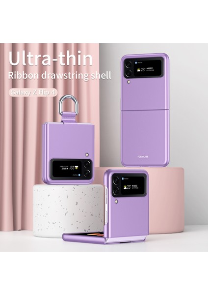 Samsung Galaxy Z Flip4 Için 5g Şerit Metal Yüzük Tutucusu Ultra Slim Finger Anti-Fingerprint Sabit Pc Cep Telefon Kılıfı Kapak Sapfire (Yurt Dışından) fiyatları
