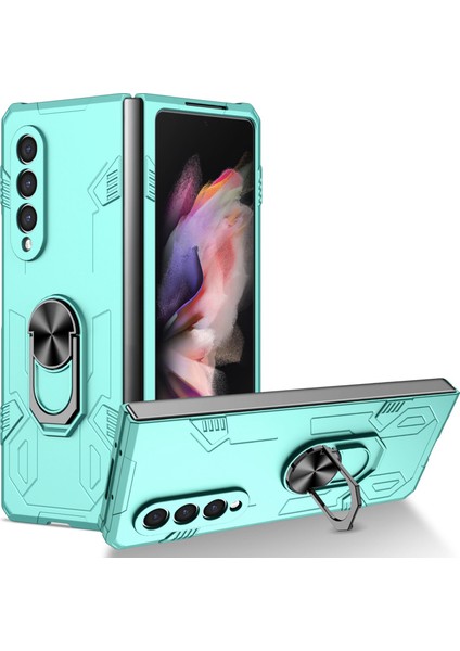 Samsung Galaxy Z Fold3 Için 5g Katlanır Telefon Kılıfı Pc+Tpu Şok Geçirmez Kickstand Fonksiyon Koruyucu Kapak Sky Mavi (Yurt Dışından)
