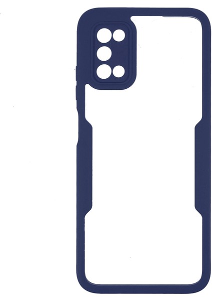 360 Derece Tam Koruma Telefon Kılıf Pet Ekran Koruyucu+Akrilik Arka Panel+Samsung Galaxy A03S (164.2 x 75.9 x 9.1MM)/A02S (164.2X75.9X9.1MM) -Navy Mavi Için Tpu Çerçeve Kapağı (Yurt Dışından)