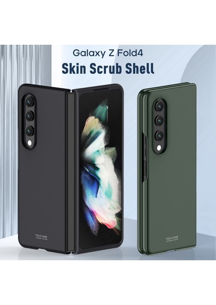 Seashell Digital Samsung Galaxy Z For Fold4 5g Katlanır Telefon Kılıfı Cilt-Touch Mat Finish Sert Pc Arka Kapak-Beyaz (Yurt Dışından)