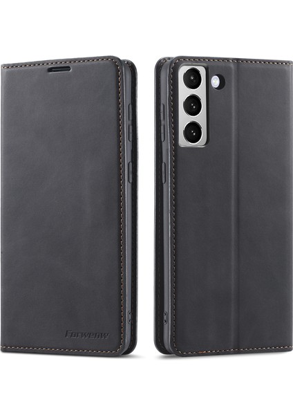 Serisi Yumuşak Tpu Iç Kasa Cüzdan Deri Deri Kapak Samsung Galaxy S22+5G-BLACK Için (Yurt Dışından)