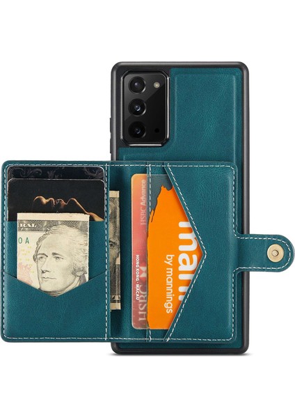 Samsung Galaxy NOTE20 4G/NOTE20 Için 5g Çıkarılabilir Deri Kaplamalı Tpu Kasa Kickstand Cüzdan Telefon Koruyucu Kapak Yeşil (Yurt Dışından) fiyatları
