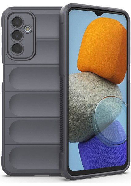 Samsung Galaxy F23 Için 5G/M23 5g Koruyucu Koruyucu Koruyucu Koruyucu Koruyucu Anti-Fall Şok Geçirmez Kabuk Esnek Tpu Telefon Kapak-Dark Gri (Yurt Dışından)