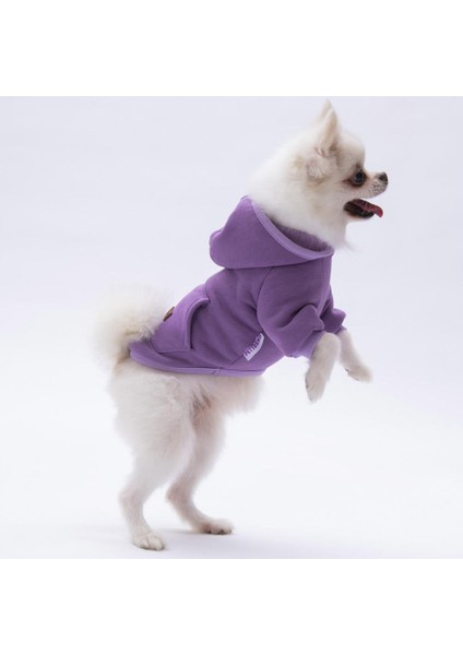 Lila Kanguru Cepli Kedi-Köpek Hoodie- Sweatshirt Kedi Köpek Kıyafeti fiyatları
