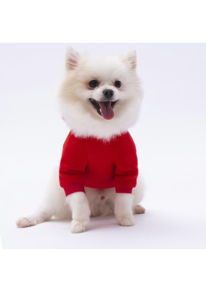 Kırmızı Kanguru Cepli Kedi-Köpek Hoodie- Sweatshirt  Kedi Köpek Kıyafeti