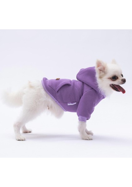 Lila Kanguru Cepli Kedi-Köpek Hoodie- Sweatshirt Kedi Köpek Kıyafeti modelleri
