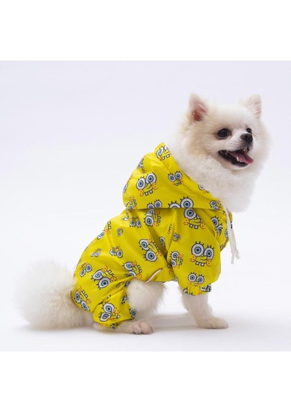 Sungerbob Tulum Yağmurluk Köpek Kıyafeti Köpek Yağmurluğu