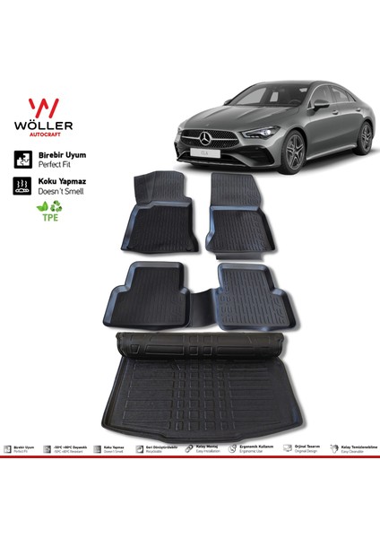 Mercedes Cla Paspas Bagaj Havuzu Set 2019 2024 Arası 3D Ultraflex Set