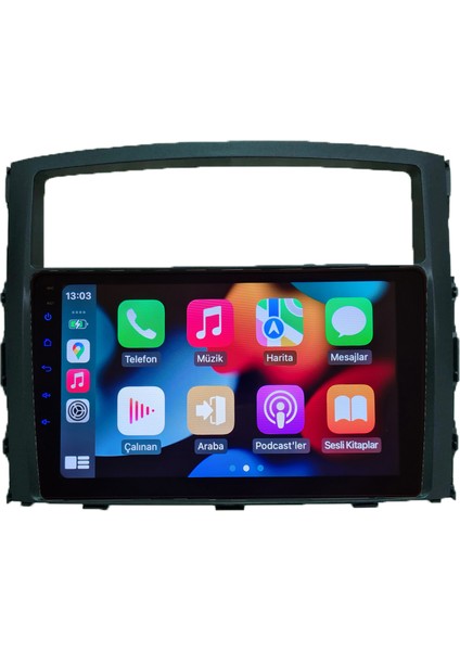 Mitsubishi Pajero 2008-2015 Yıl Android Sürüm 13 Kablosuz Carplay Navigasyon Multimedya 9 Inç Ekran 2gb Ram 32GB Rom Hafıza