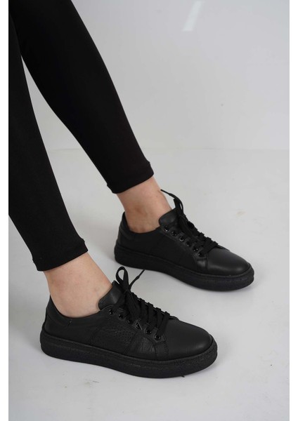 Deri Siyah Kadın Casual Ayakkabı 231108106