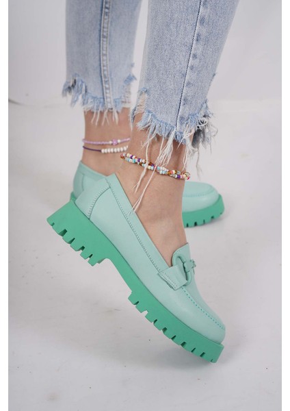 Deri Mint Yeşili Kadın Casual Ayakkabı 231108121 fiyatları