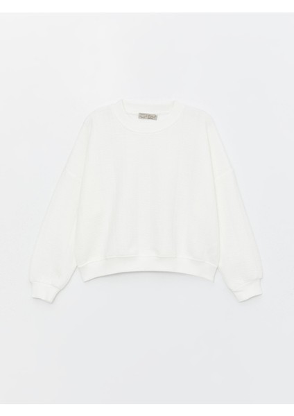 Kız Çocuk Beli Lastikli Basic Kapitone Sweatshirt