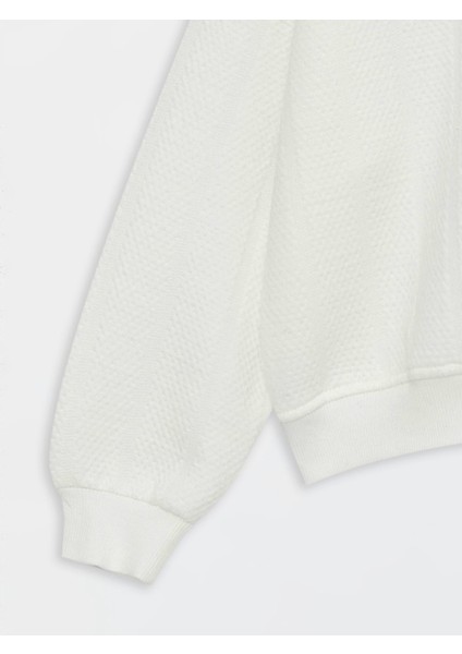 Kız Çocuk Beli Lastikli Basic Kapitone Sweatshirt modelleri