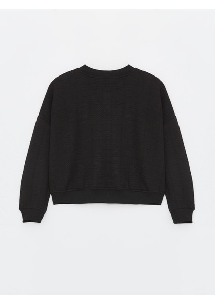 Kız Çocuk Beli Lastikli Basic Kapitone Sweatshirt fiyatları