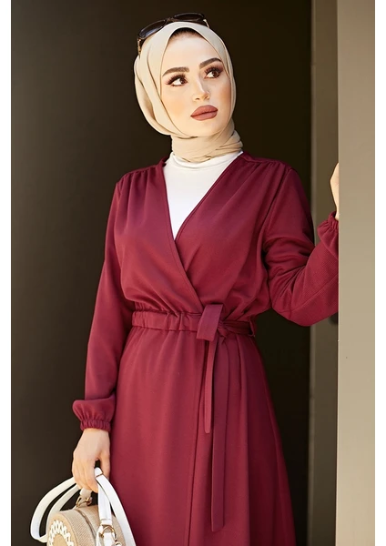 Tünel Kemerli Kimono 720 - Bordo