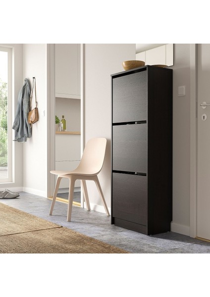 Bıssa Ayakkabı Dolabı 49X28X135 cm 3 Bölmeli Venge Renk Ayakkabılık fiyatları