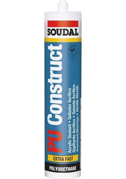 Pu Construct Fast D4 Montaj Yapıştırcı Yalıtım Malzemeleri ve Ahşap Yapıştırıcı 310 ml Bej