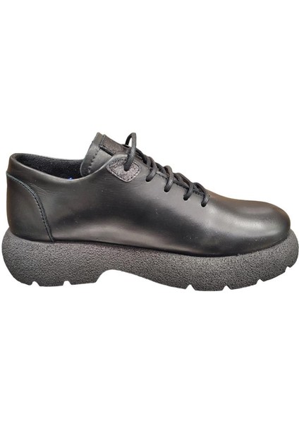 D23Ka-6170 Kalın Taban Oxford Deri Kadın Ayakkabı