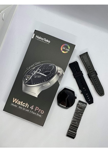 Agm Teknoloji Haino Teko Watch 4 Pro RW32 Curved Amoled Ekran 3 Kordon Akıllı Saat