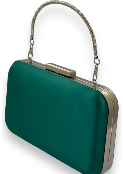 Yeşil Renk Saten Oval Gümüş Metal Kasalı Metal Saplı Kristal Swarovski Taşlı Kadın Abiye Çanta Kına Gelin Çantası Portföy Clutch Mezuniyet Çantası fiyatları