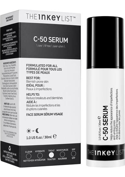 The Inkey Lıst C-50 Blemish Night Treatment - Leke Karşıtı Gece Bakımı 30ML