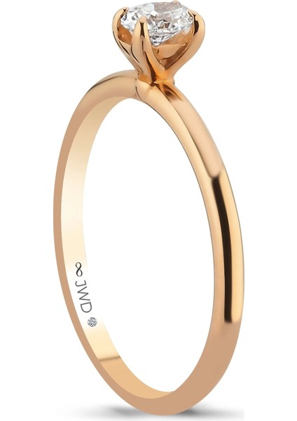 0.26 Ct F-G Si 1.87 gr 14 K Jwd Oval Yüzük fiyatları