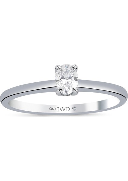 0.25 Ct F-G Si 1.83 gr 14 K Jwd Oval Yüzük