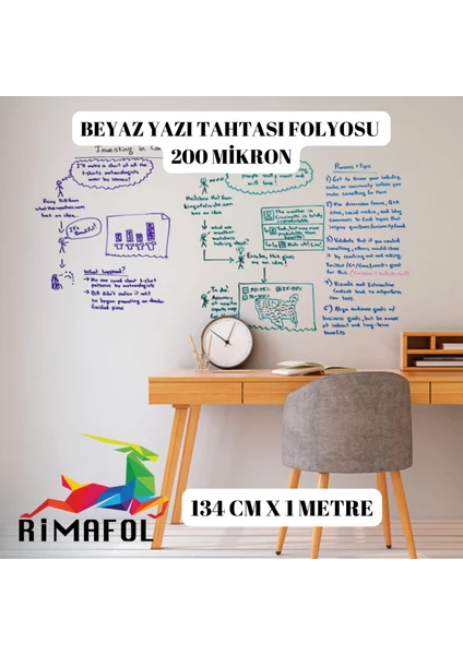 Yazı Tahtası Folyosu 134CMX1 METRE200 Micron