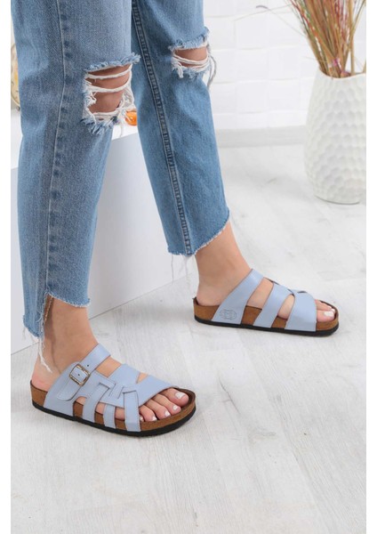 Hakiki Deri Açik Gri Kadın Düz Terlik 211124604 fiyatları