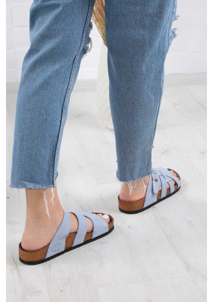 Hakiki Deri Açik Gri Kadın Düz Terlik 211124604 modelleri