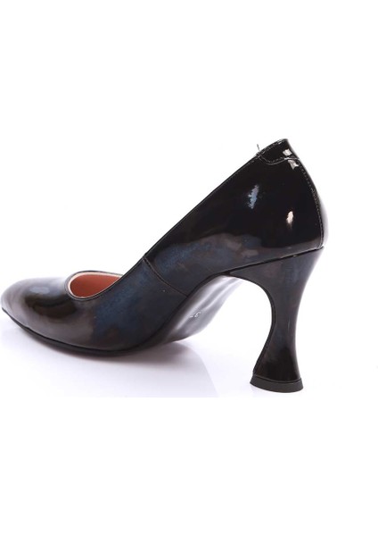 Siyah Rugan Kadın Stiletto Ayakkabı 202127103 modelleri